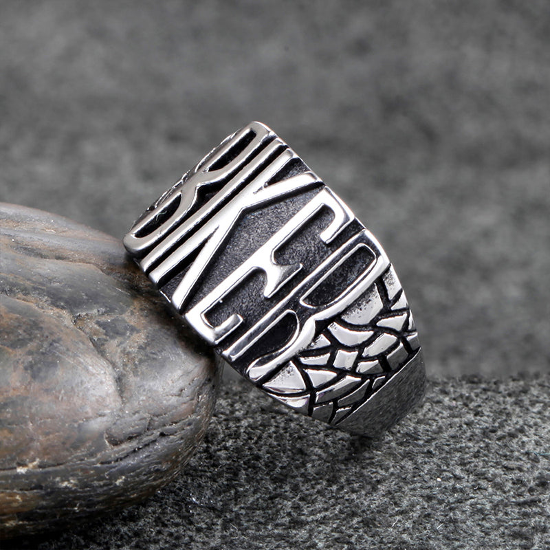 BIKER Letter Speeding Party Men's Punk Ring