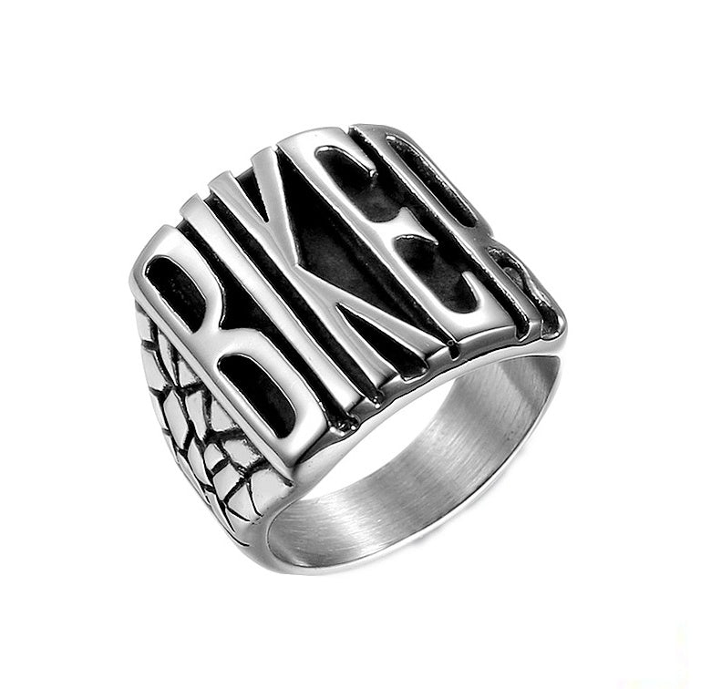 BIKER Letter Speeding Party Men's Punk Ring