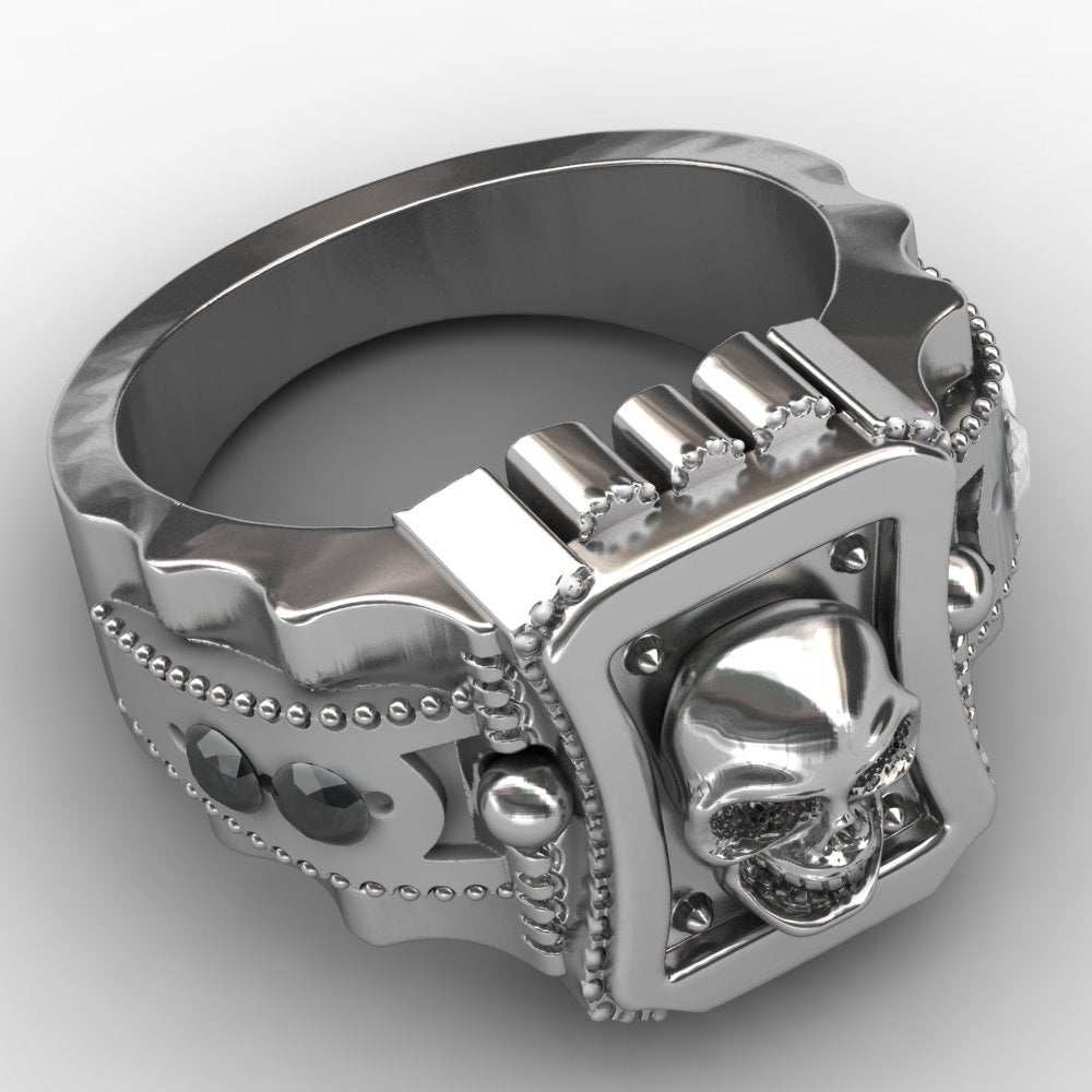 SKULL PUNK STAINLESS STEEL RING