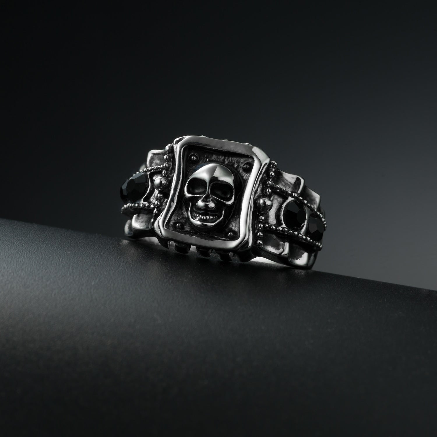 SKULL PUNK STAINLESS STEEL RING