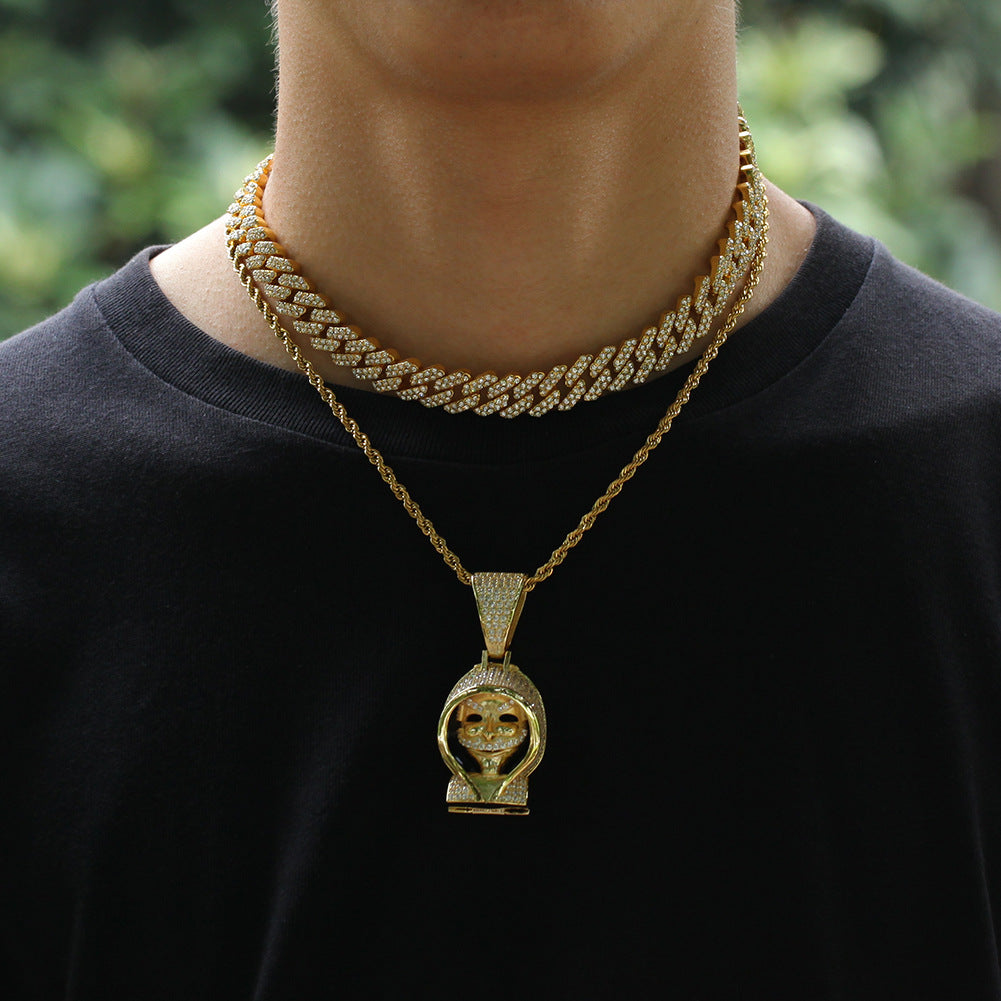 Bar Cuban Chain Men's Necklace Gold Plated