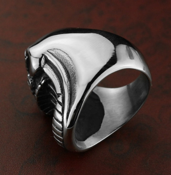 Fashion trend personality skull ring Punk style ring Factory direct