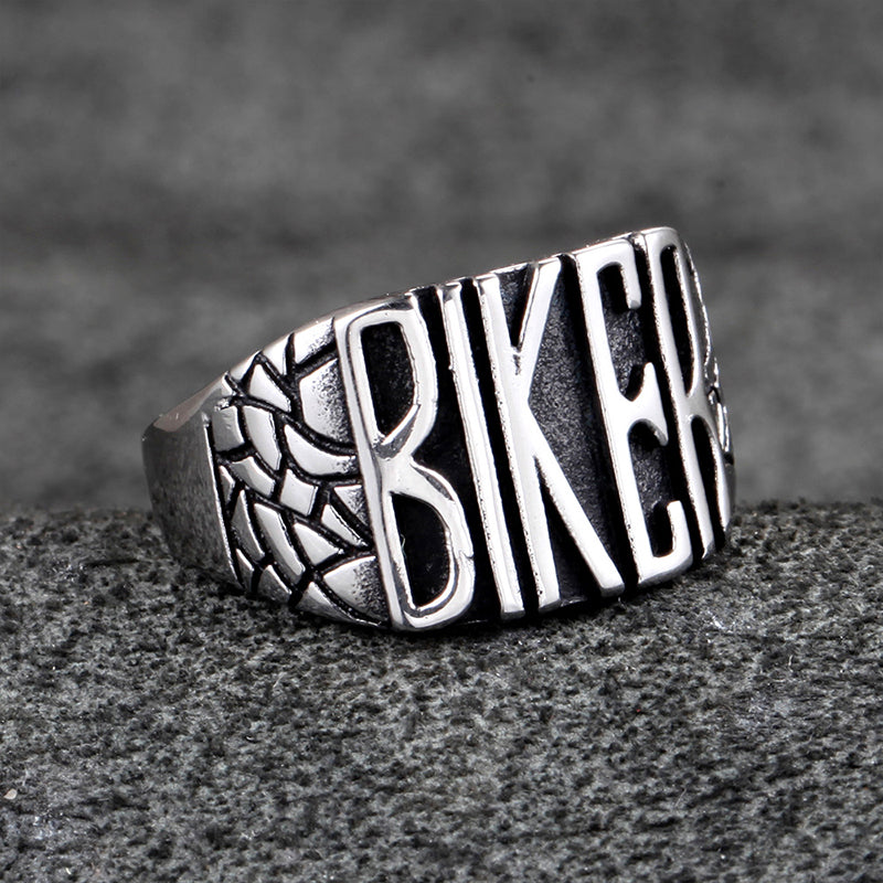 BIKER Letter Speeding Party Men's Punk Ring