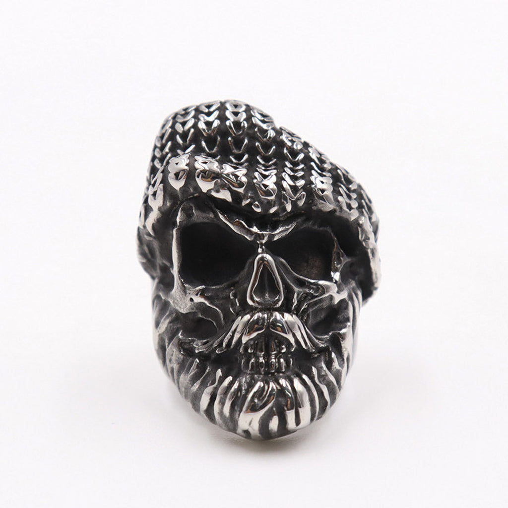 Polished Punk Titanium Steel Ring