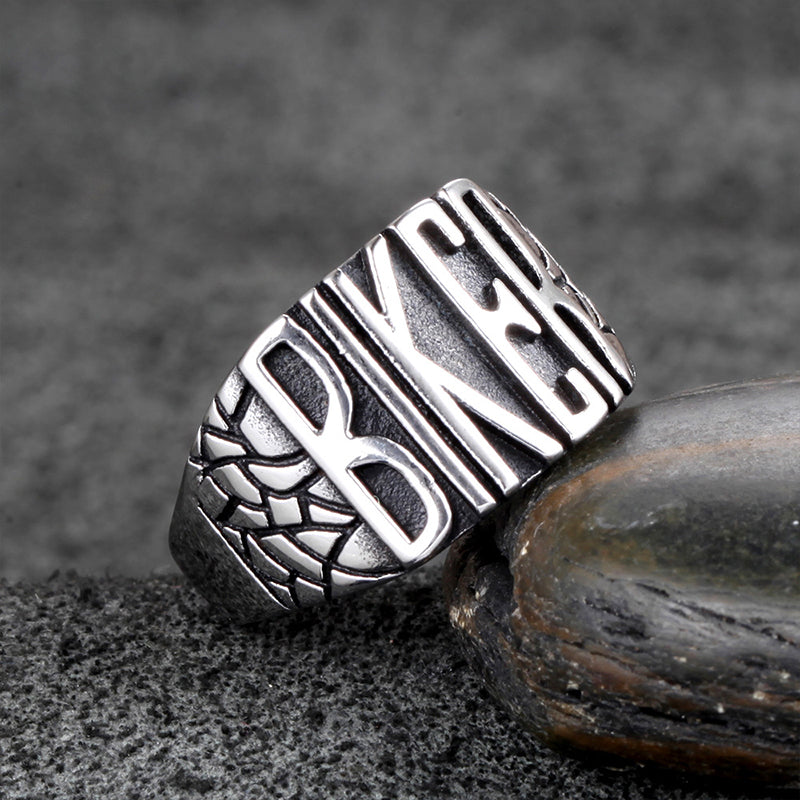 BIKER Letter Speeding Party Men's Punk Ring