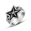 Punk Personality Pentagram Men's Ring