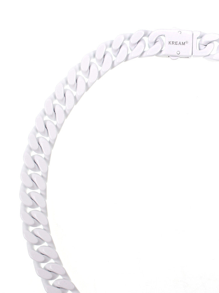 White Cuban Necklace Male Hip Hop Lesbian