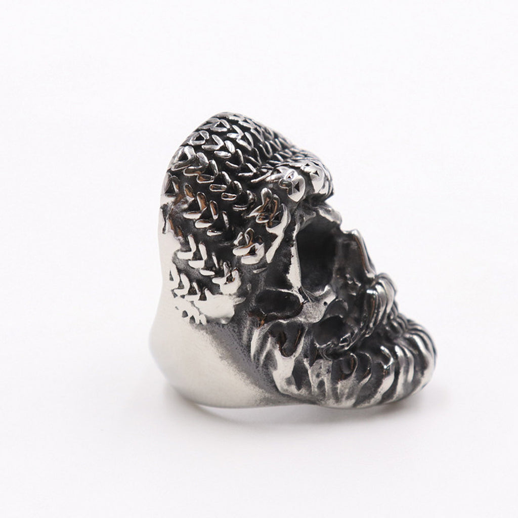 Polished Punk Titanium Steel Ring