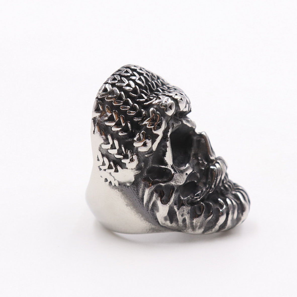 Polished Punk Titanium Steel Ring