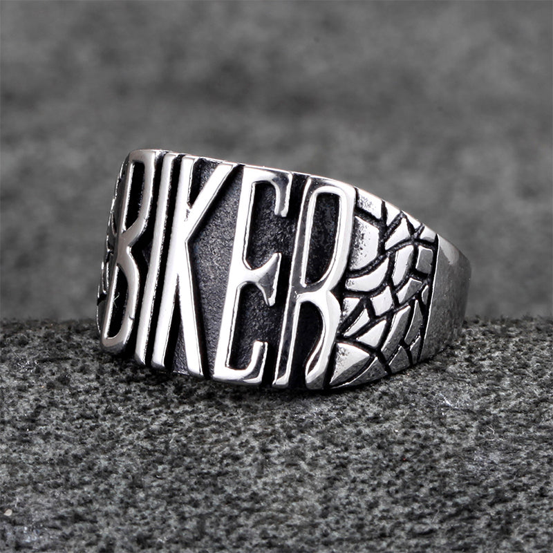 BIKER Letter Speeding Party Men's Punk Ring