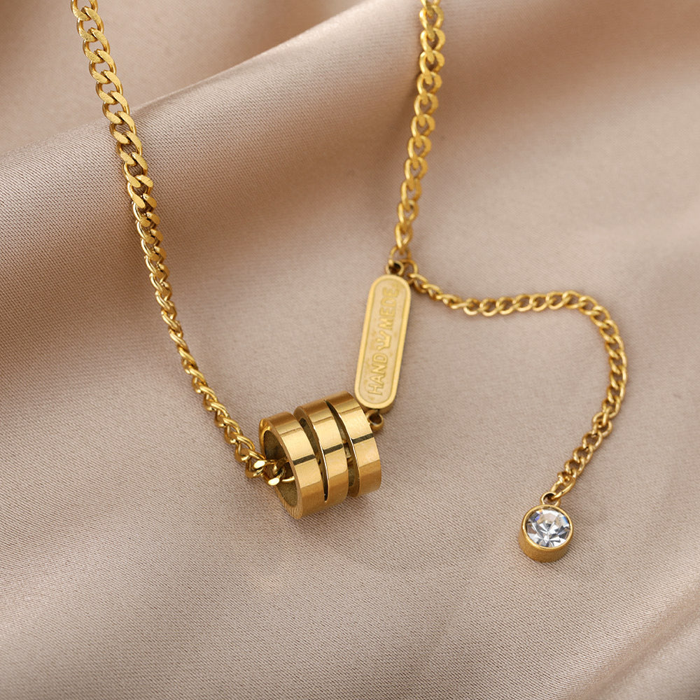 Micro-inset Zircon Small Man Waist Clavicle Chain Women's Accessories